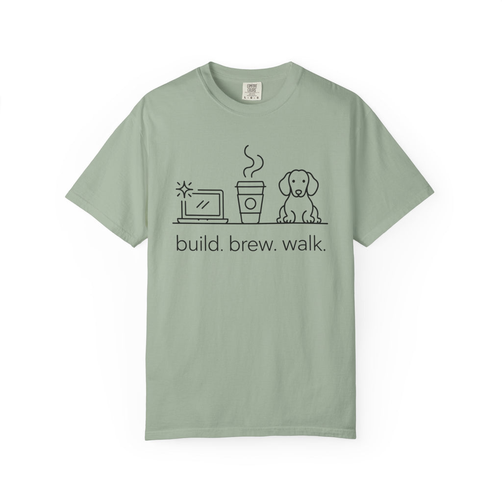 build-brew-walk T-shirt