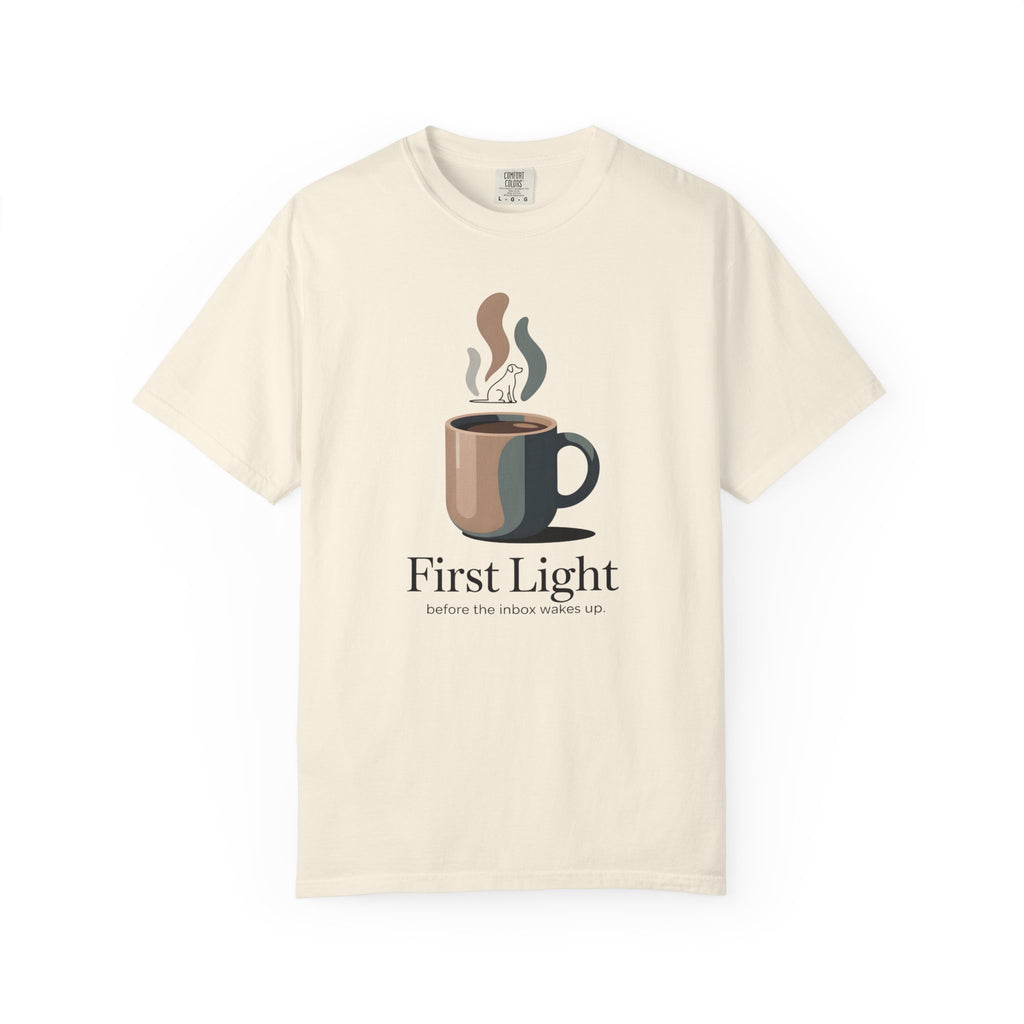 First light - before the inbox wakes up T-Shirt