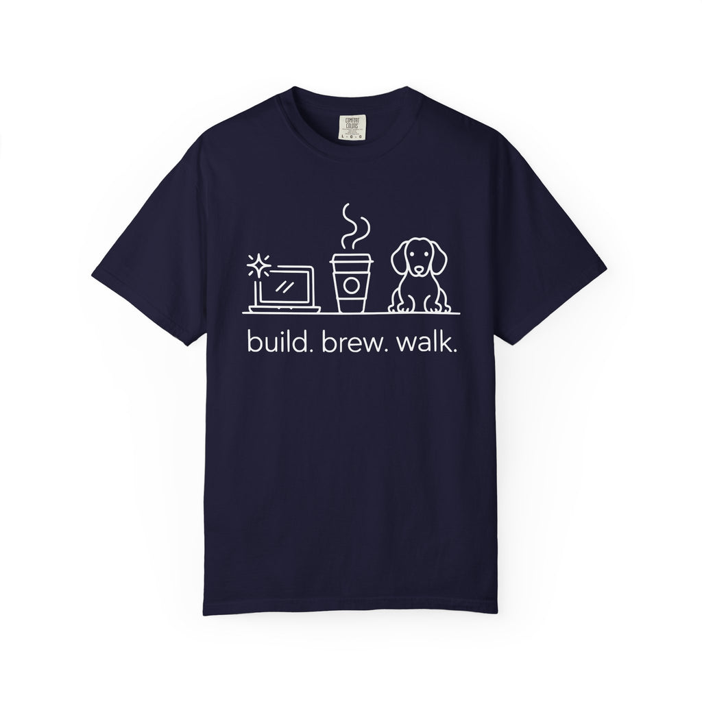 build-brew-walk T-shirt