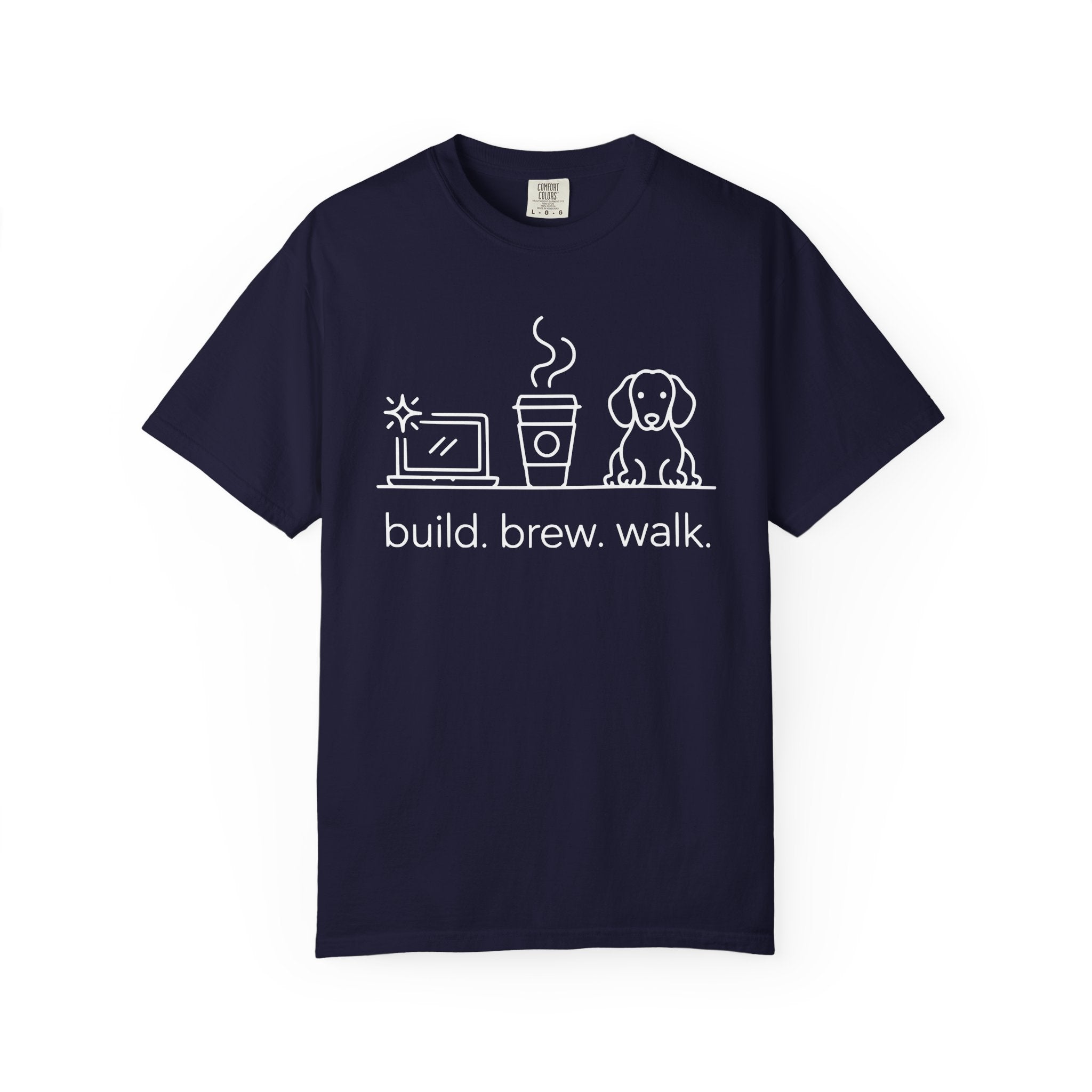 build-brew-walk T-shirt