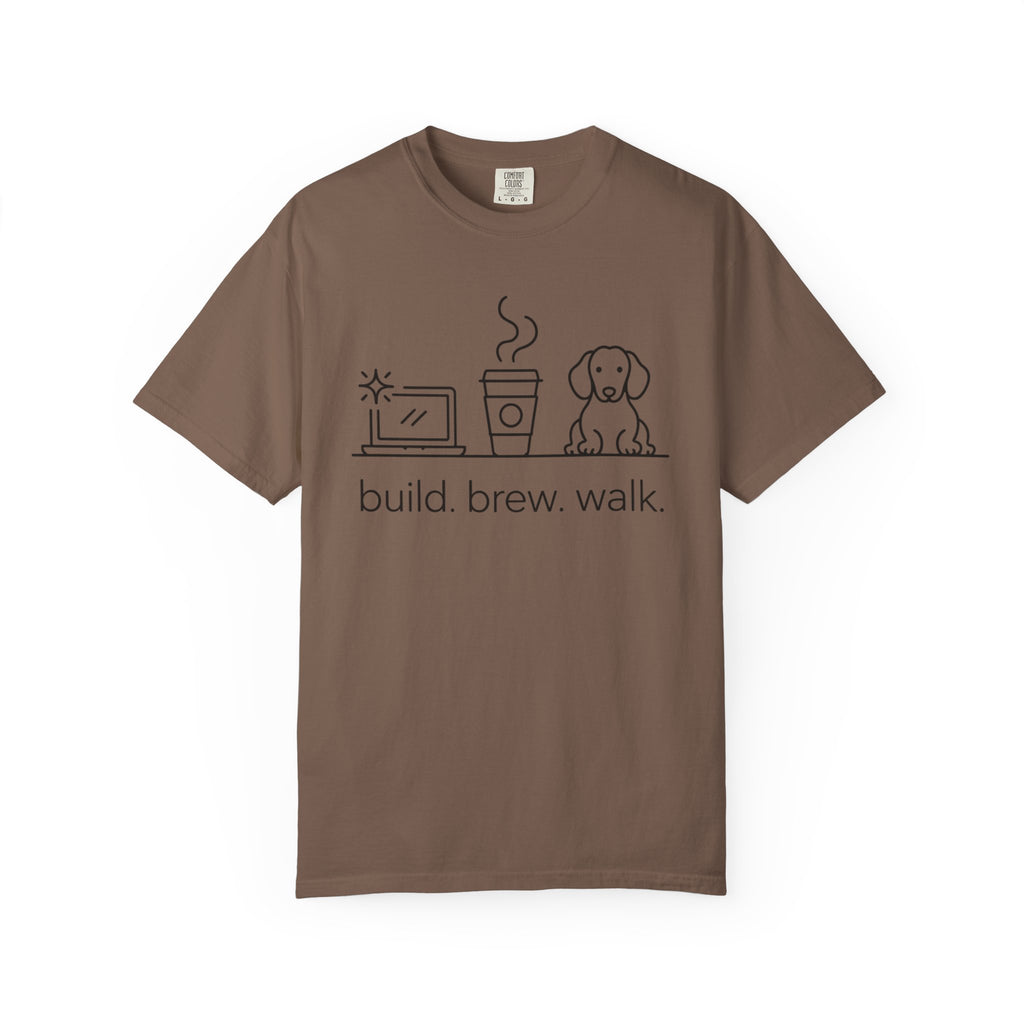 build-brew-walk T-shirt