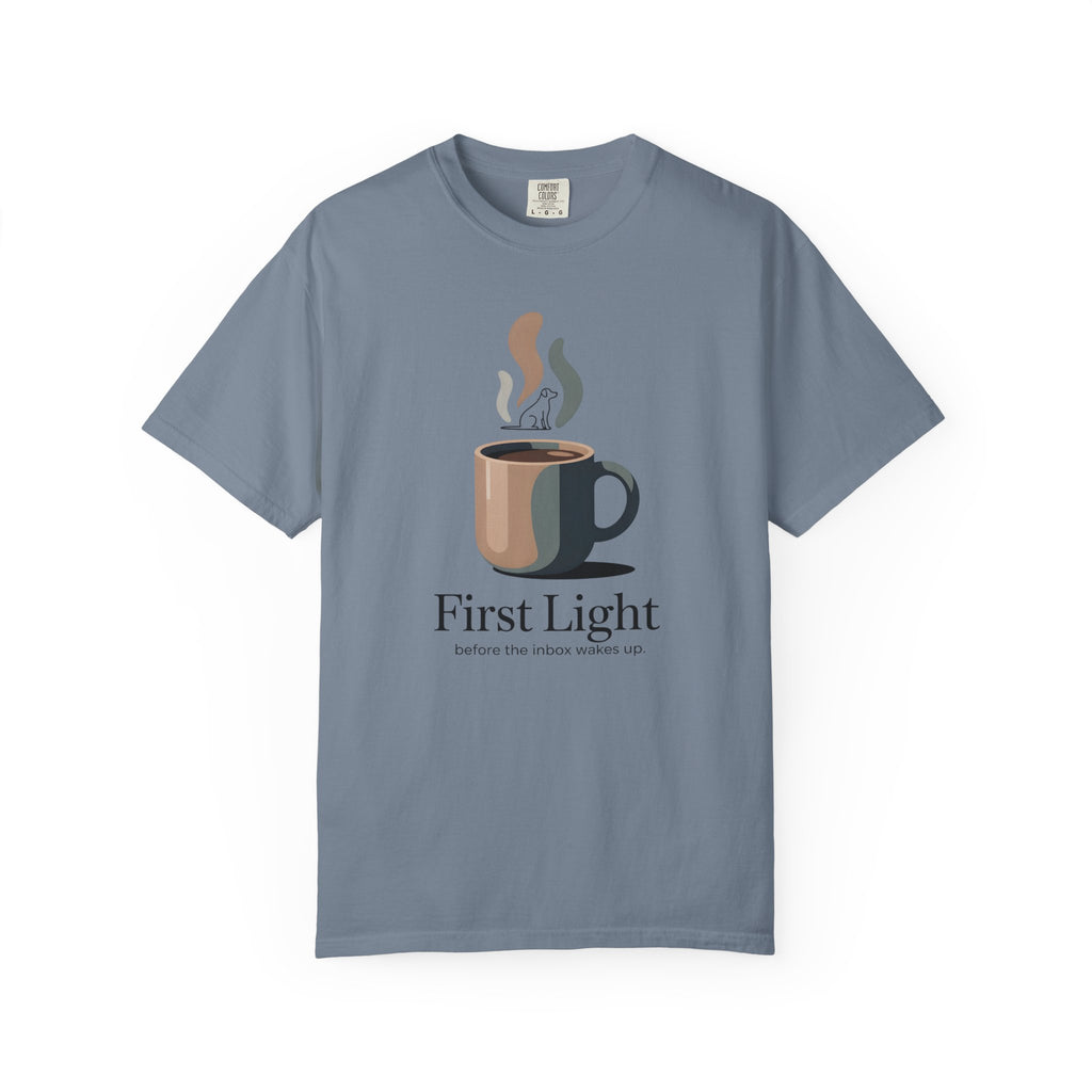 First light - before the inbox wakes up T-Shirt