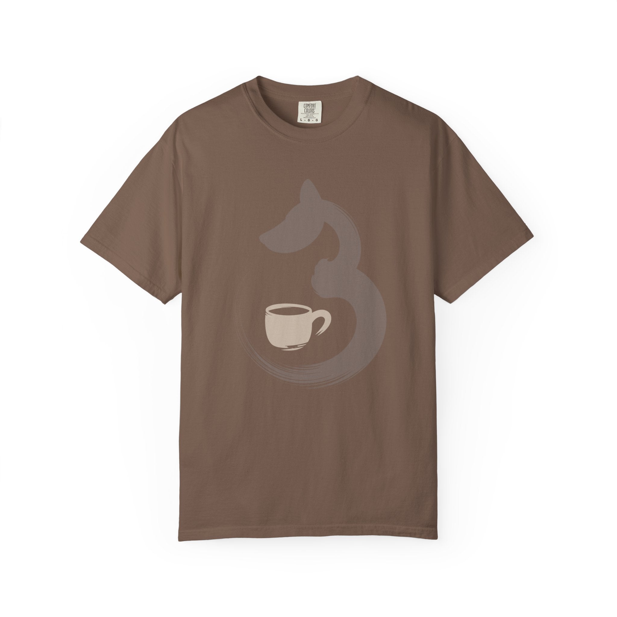 Dog & Coffee Brush stroke T-Shirt