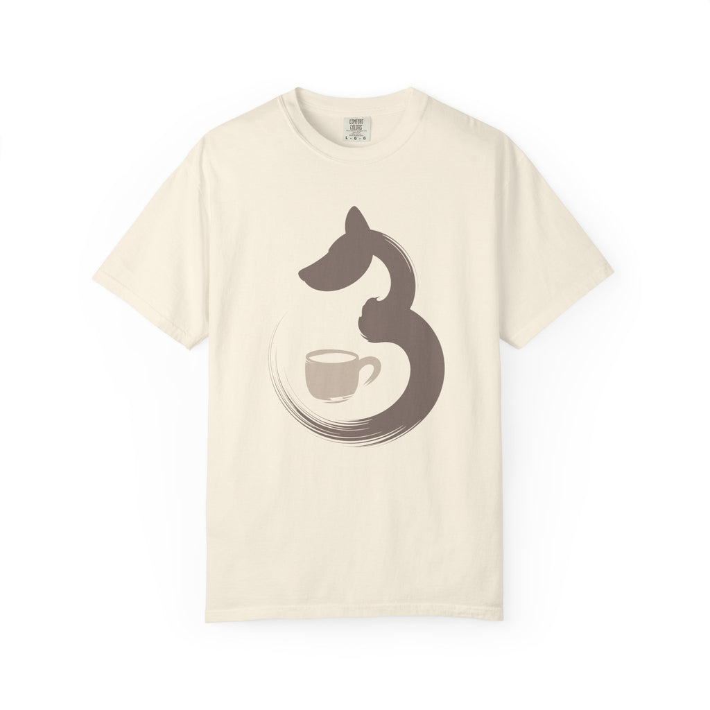 Dog & Coffee Brush stroke T-Shirt