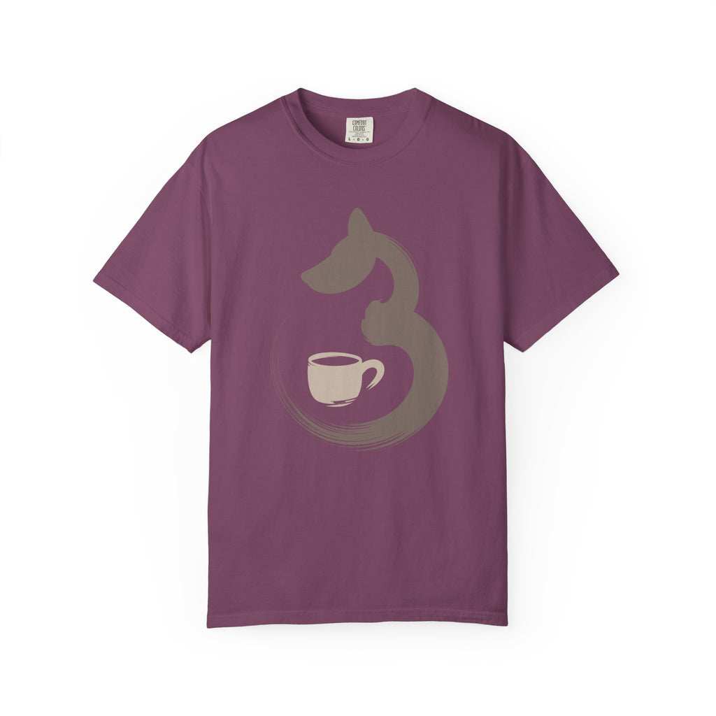 Dog & Coffee Brush stroke T-Shirt