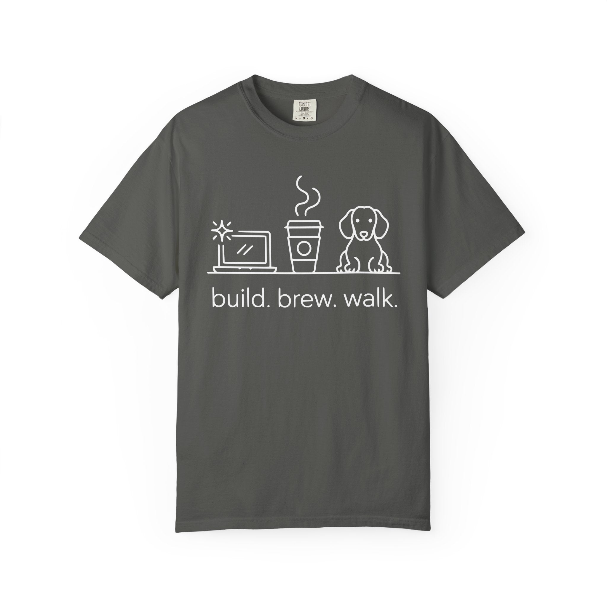 build-brew-walk T-shirt