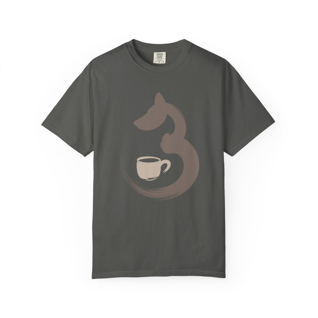 Dog & Coffee Brush stroke T-Shirt