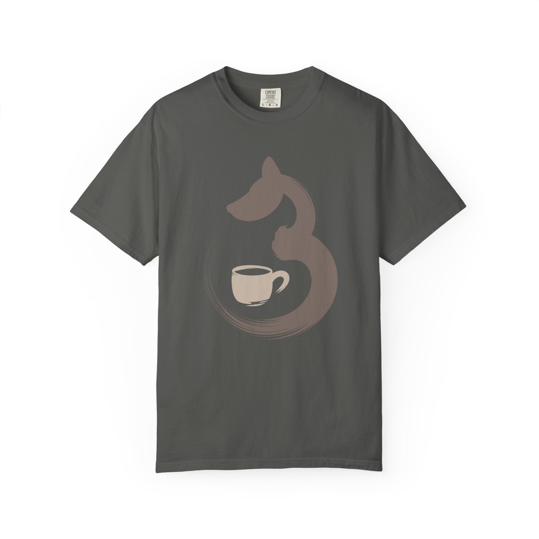 Dog & Coffee Brush stroke T-Shirt